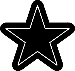 黑色矢量五星