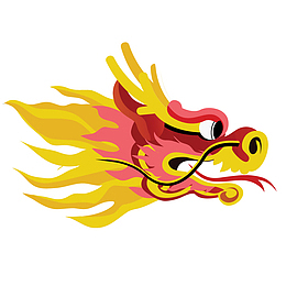 二月二龙抬头卡通装饰中国龙海报