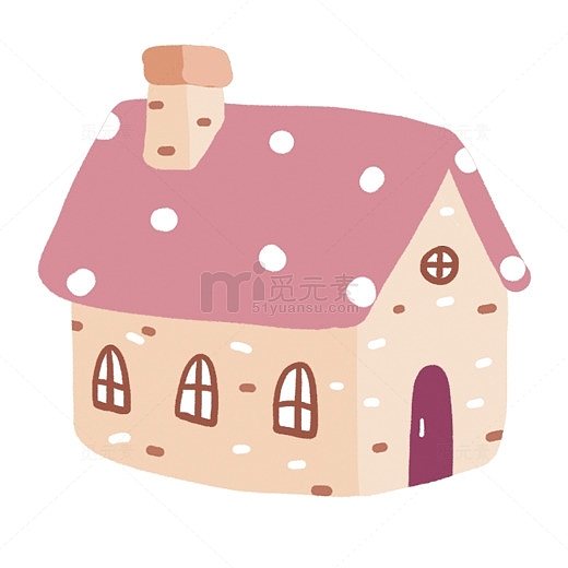 彩色扁平化小房子元素