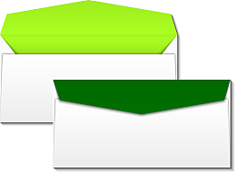 矢量手绘绿色信封