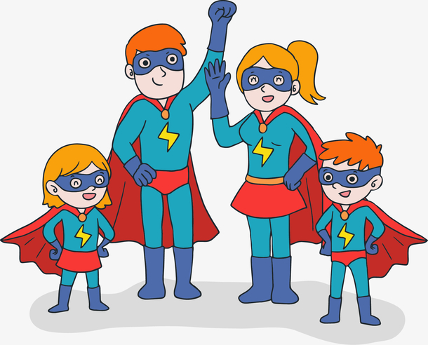 英雄超人一家四口