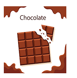 被咬一口的丝滑巧克力