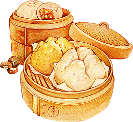 金黄色传统中式面点