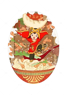 中国传统节日年画冬至