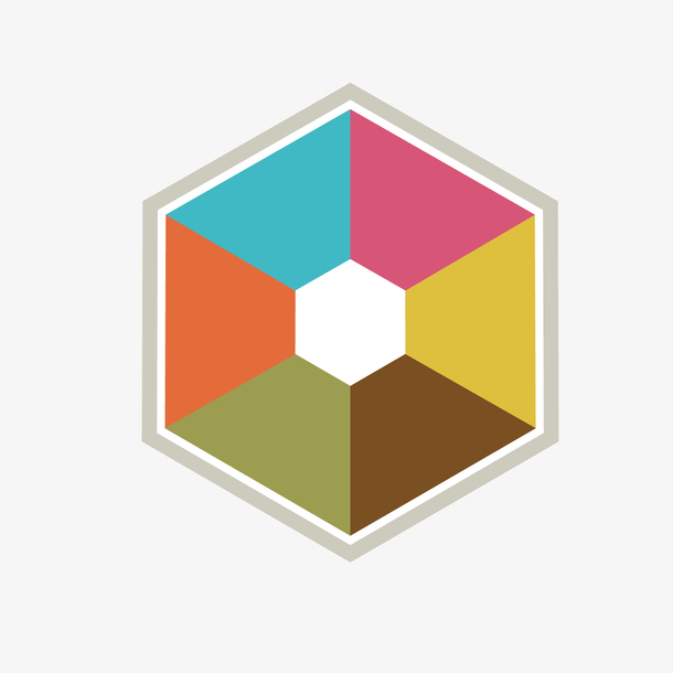 彩色六边形免抠素材免费下载_觅元素51yuansu.com