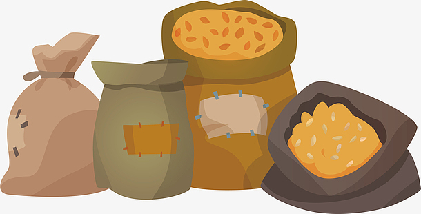 四袋矢量金黄大米