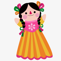 矢量图可爱的娃娃设计元素_矢量图可爱的娃娃免抠素材_觅元素51yuansu