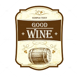 复古风格葡萄酒标签