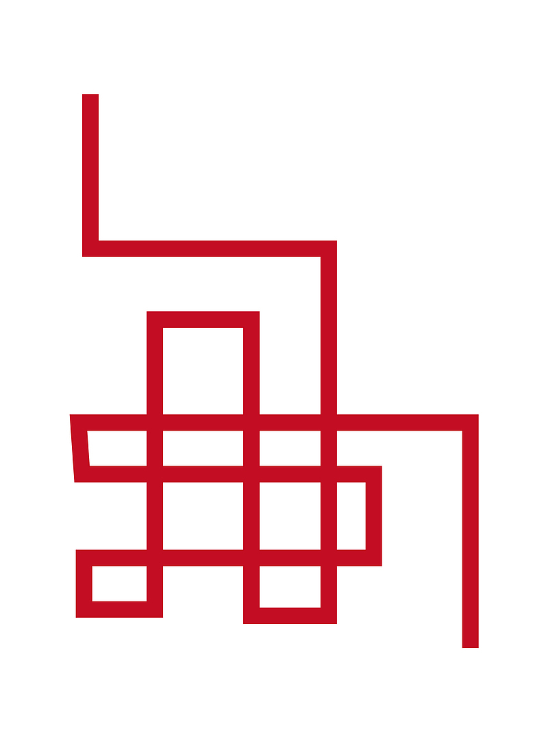 中式卡通红色边框样式装饰图案