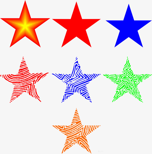 彩色五角星装饰背景