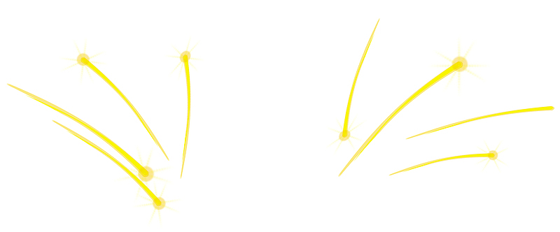 黄色简约线条烟花效果元素