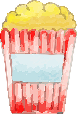 电影节手绘爆米花