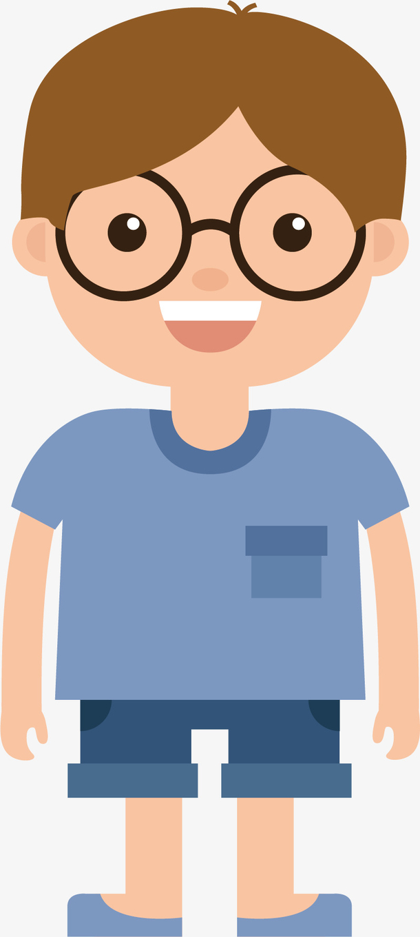 矢量图高兴的小男孩