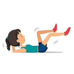 一个在踢腿的女孩