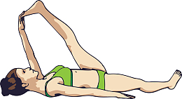 创意矢量做健身的女孩图