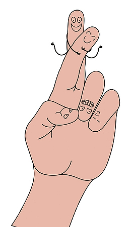 卡通手绘可爱双手比心