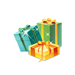 发光活动礼品盒矢量图