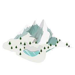 山水矢量素材图案