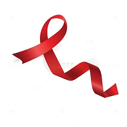 红色丝带矢量图装饰