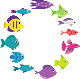 海洋世界彩色小鱼