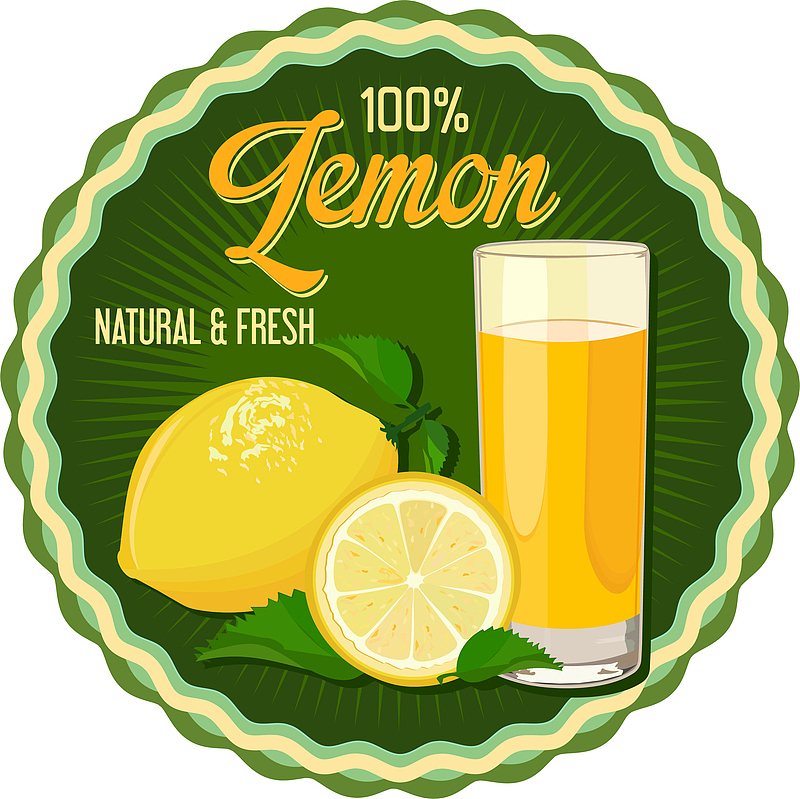 柠檬汁饮料标签