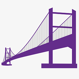 一座紫色的立交桥矢量免抠图