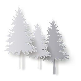 白色植物雪树元素