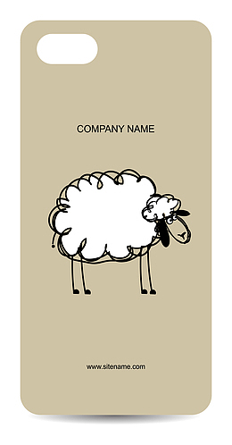 小清新小绵羊手机壳装饰