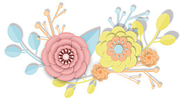 小清新装饰剪纸花卉元素