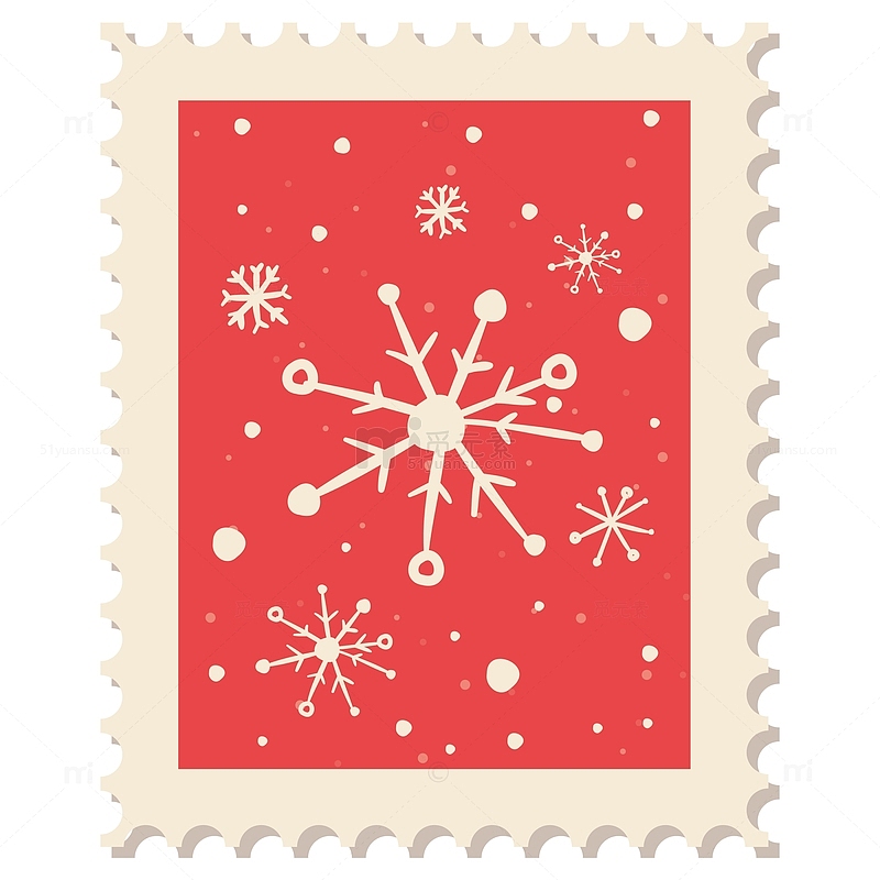 圣诞线性雪花卡片设计素材