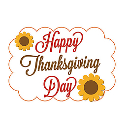 卡通HappyThanksgivingDay装饰