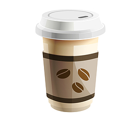 灰色圆柱奶茶元素