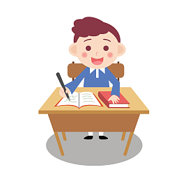 课堂上的小学生矢量图