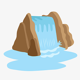 卡通瀑布png下载