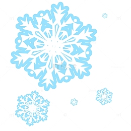 矢量手绘冬季飘飞雪花元素
