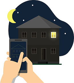 夜晚操作智能家居