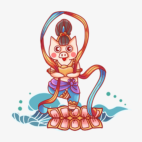 小福猪飞仙猪免抠