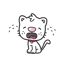 手绘小老虎哭闹