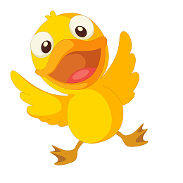 卡通黄色的小鸭子设计