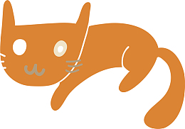 咖啡色卡通小猫