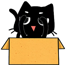 捂眼的黑色小猫咪表情