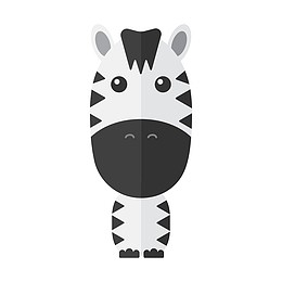 扁平化斑马PNG下载