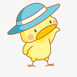 卡通手绘鸭子