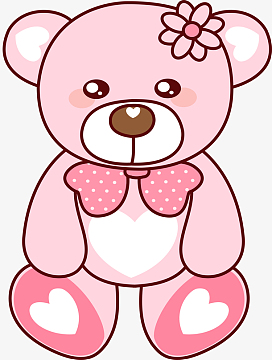 粉色小熊设计素材
