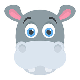 卡通可爱小动物装饰动物头像