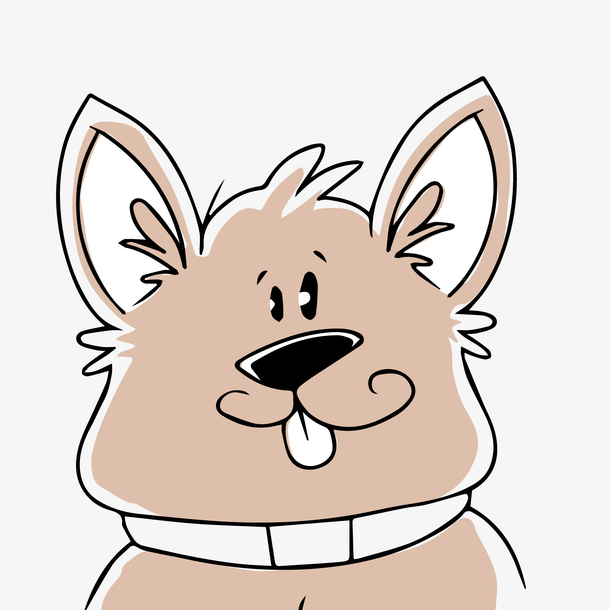 卡通动物手绘头像设计