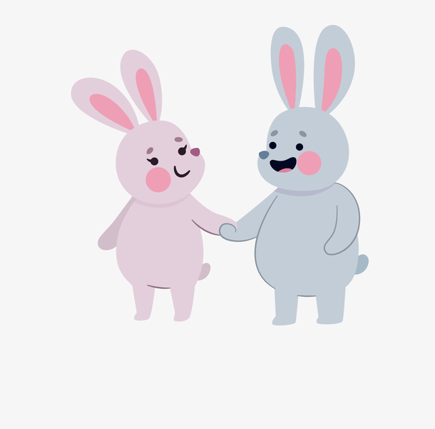 两只兔子情侣头像图片