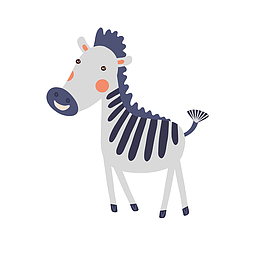 卡通斑马PNG下载