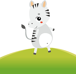 可爱的动物园小斑马素材