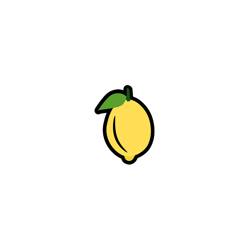 手绘卡通水果柠檬素材